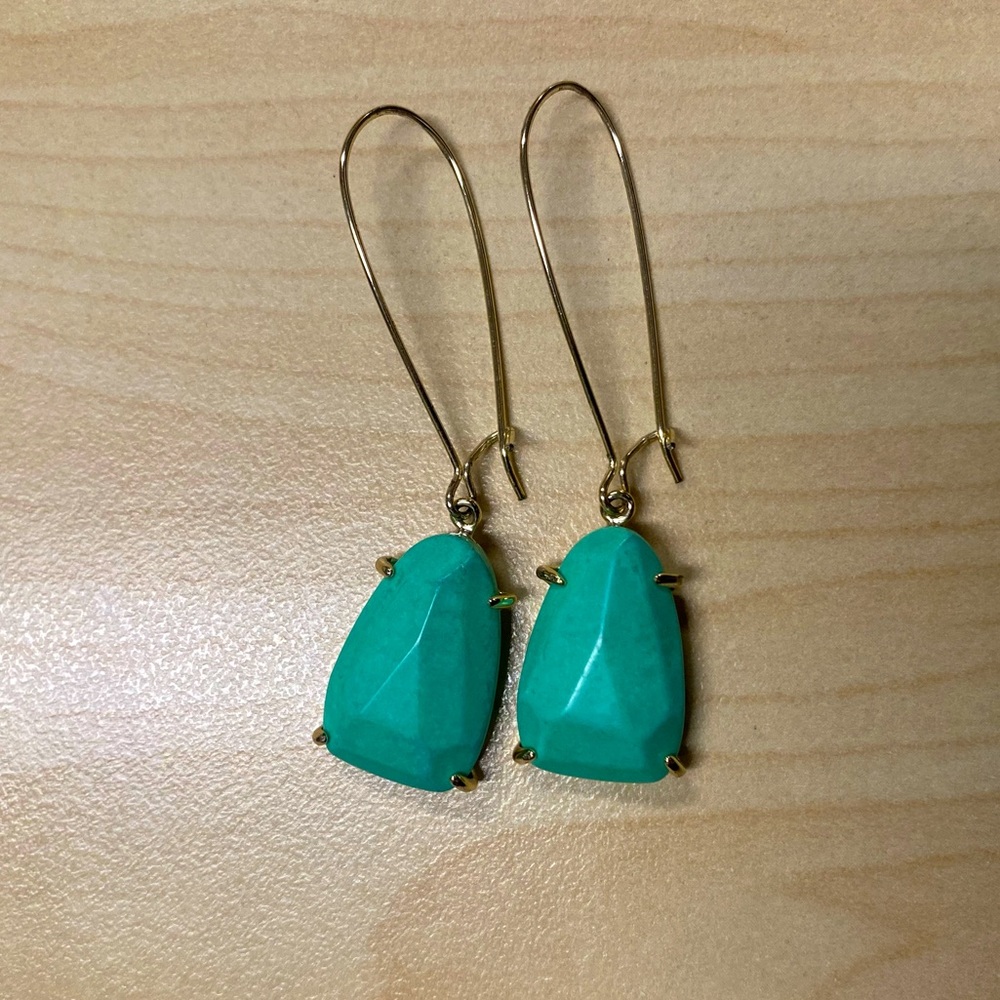 Kendra Scott Mint Gold Drop earrings